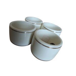 Vgt. Audrey Bone China Napkin Rings with Gold Trim - Set of 4